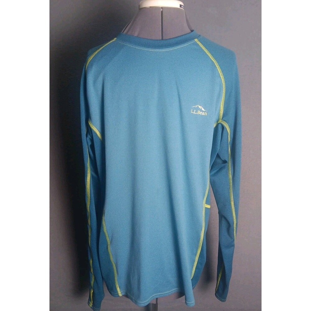 LL Bean Long Sleeve Performance Shirt - Men’s Large Tall - 2 Tone Teal